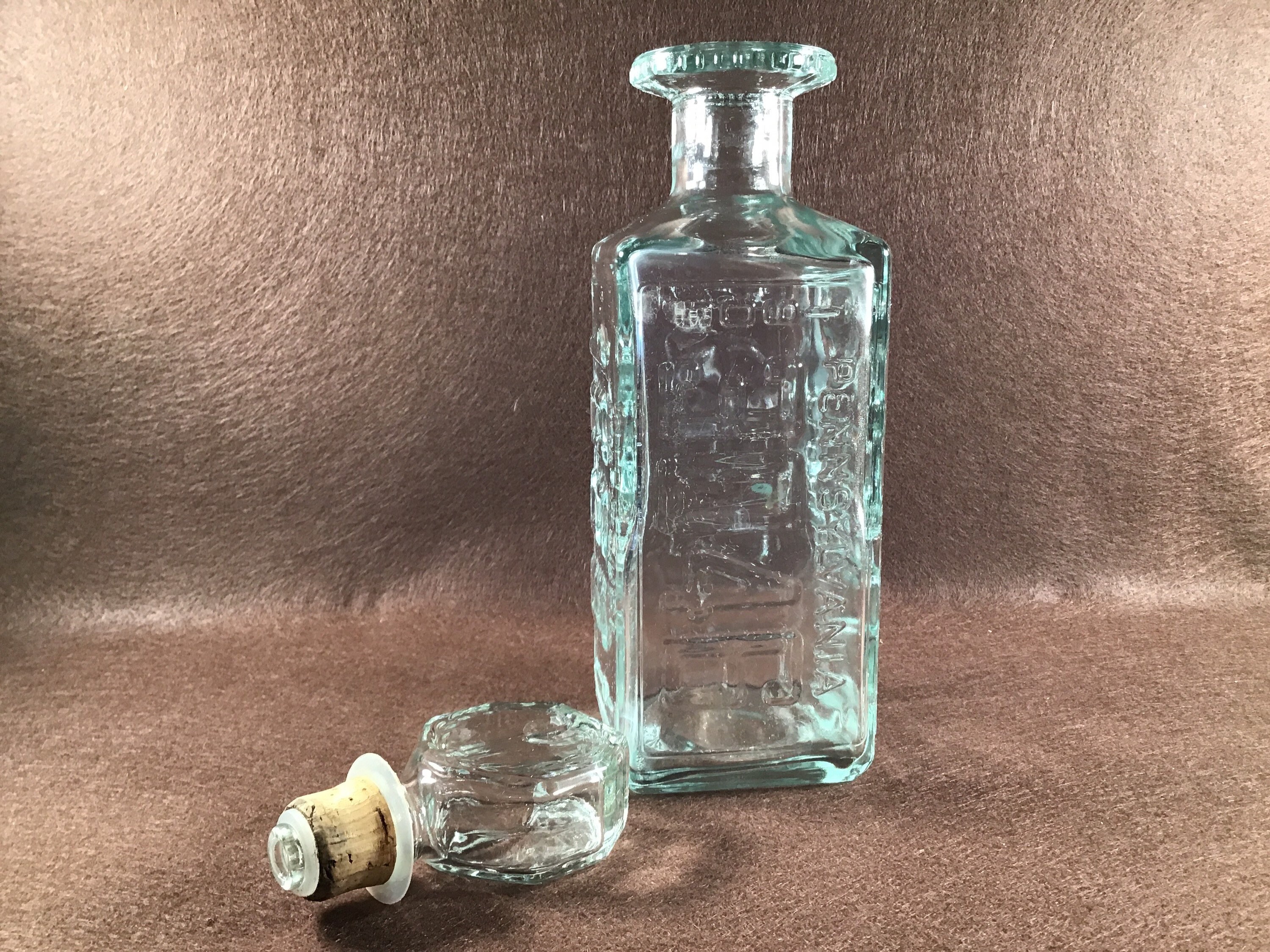 Walkers Deluxe Bourbon Glass Liquor Decanter with Lid Etsy