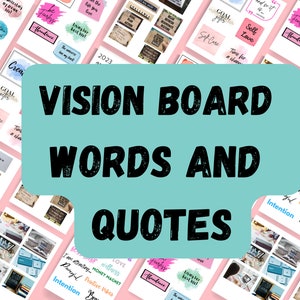 Vision Board Printable Words and Quotes