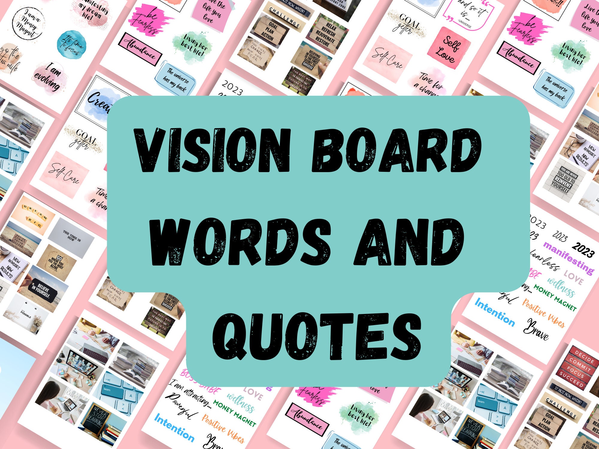 Vision Board Printable Words and Quotes Etsy Vision Board Printable Words and Quotes Etsy