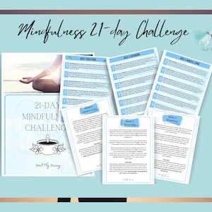 Mindfulness Challenge Ebook, 21-day challenge, mindful living,
