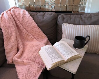 Knit Throw Blanket | Hand-knitted | Cozy and Soft | Perfect Gift | Free Shipping