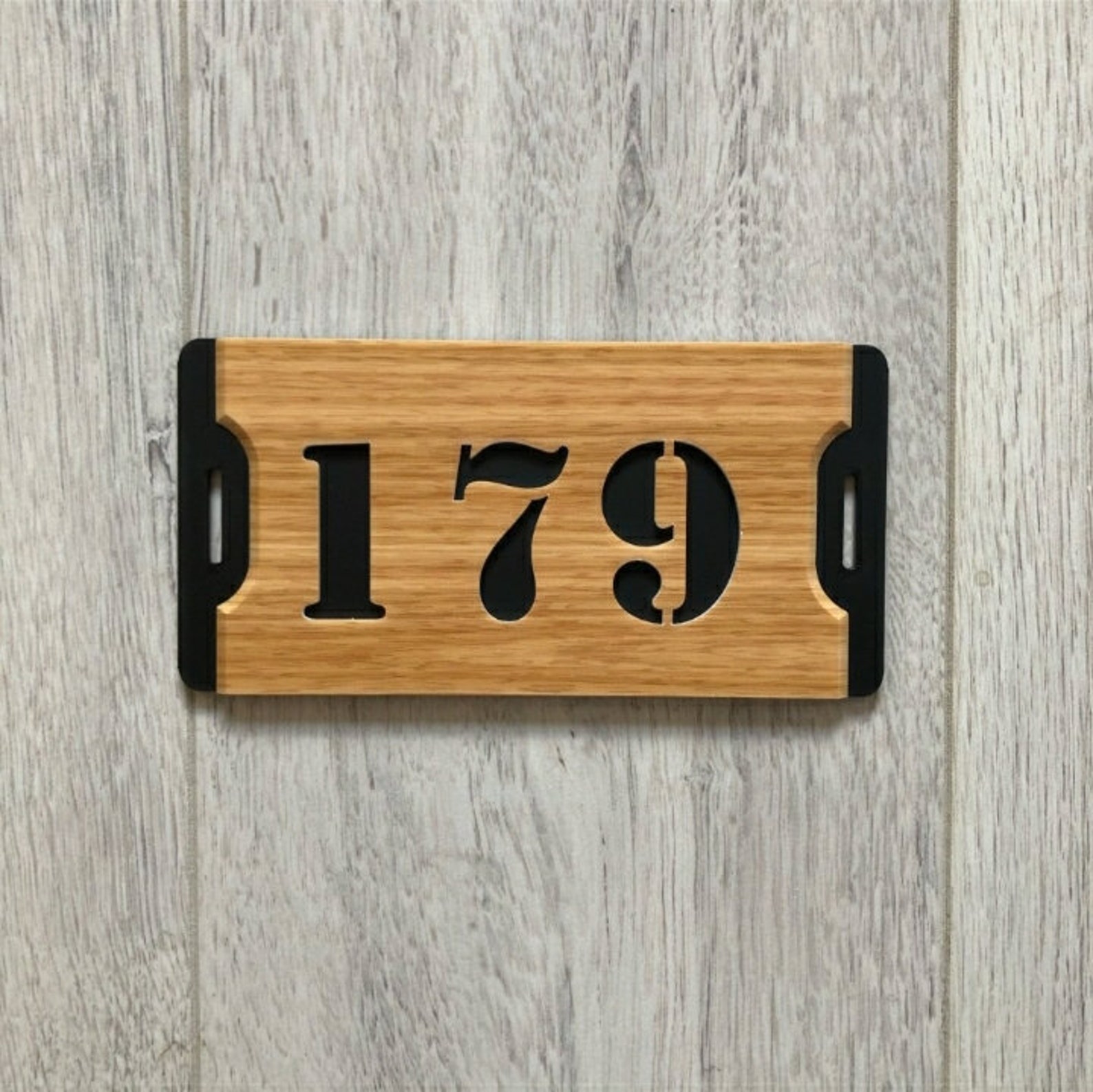 Acrylic House Door Number Wood Retro Rtyle as Custom Door Etsy