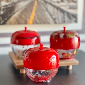 Teacher Gift, Apple Jar, Resin Container, Apple Shaped Jar, Teacher Appreciation Gift, School Administrator Gift, Cottagecore Gift