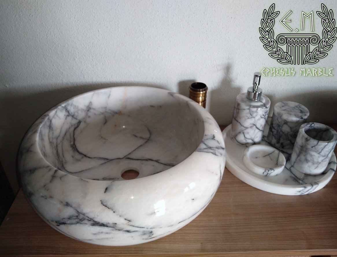 White Stone Vessel Sinks Etsy