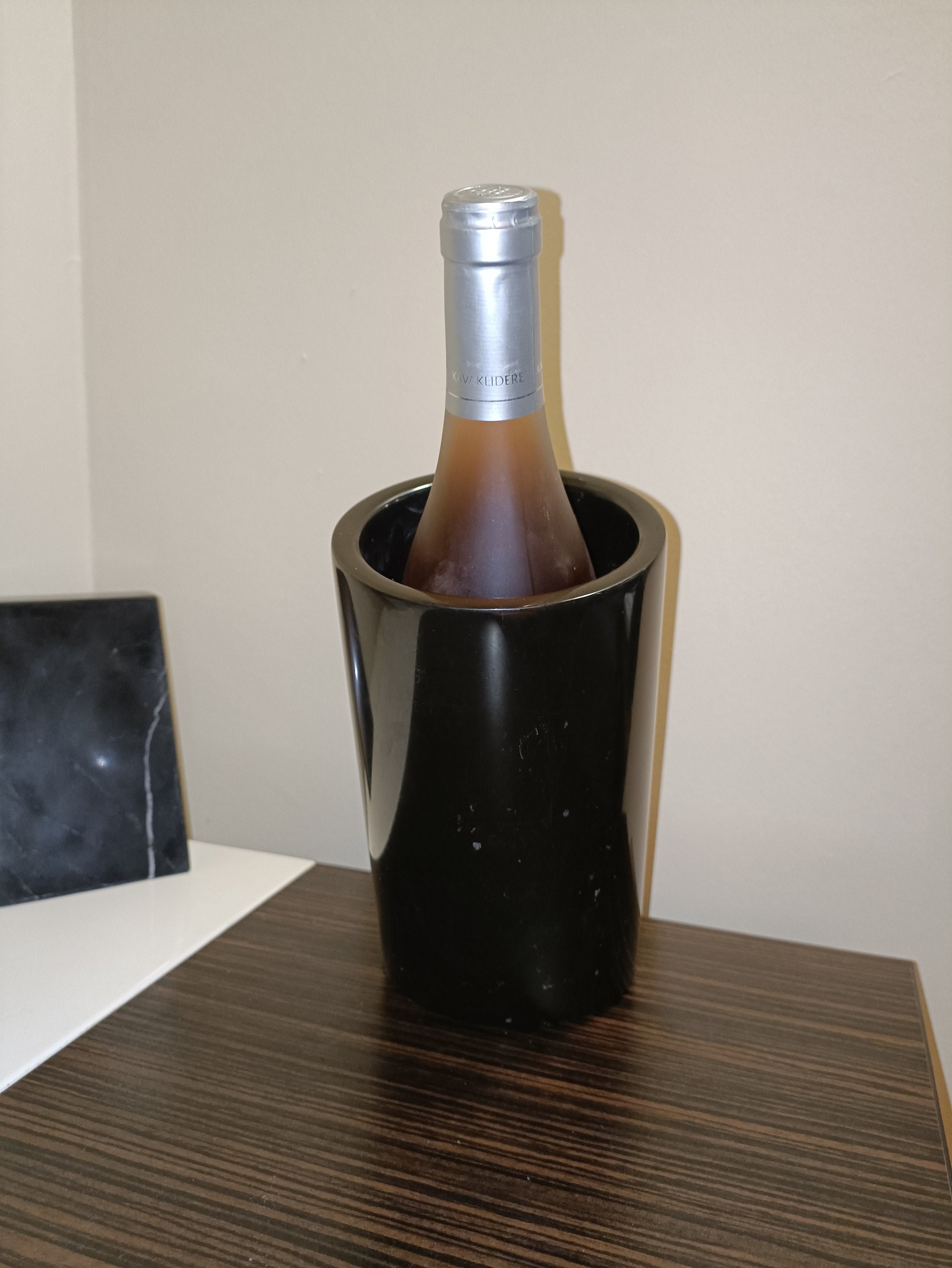 Marble Wine Cooler Black Marble Bottle Chiller Stone wine Cooler