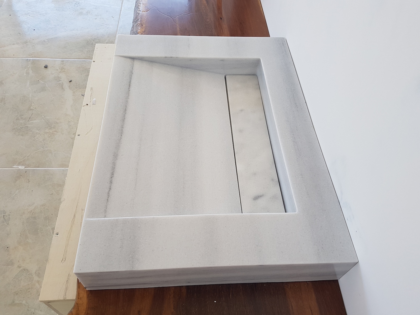 Bathroom Sink Ramp Sink Marble Sink Hidden Drain Sink Etsy