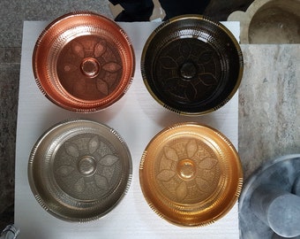 Authentic Hammam Bowls, Vintage Hammam Bowls - Spa Bowls, Golden Yellow - Antique - Cromium - Bath Bowls