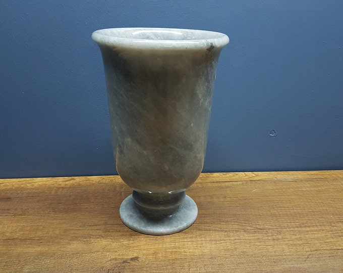 Marble Flower Vase - Gray Marble Wine Cooler - Marble Wine Cooler - Stone wine Cooler - Handmade Marble Piece - Multipurpose Usage