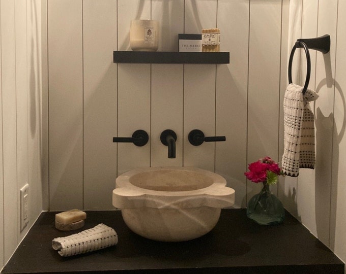 Turkish Bath Sink Model, Sink Vanity, Travertine Washbasin, Handmade Bathroom Sink, Bathroom Sink Washbasin, Travertine Sink