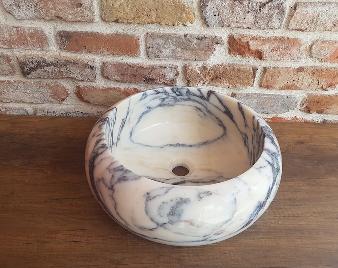 Handmade Bathroom Sink, Vilola Roller Marble Sink, Bathroom Sink Washbasin , Naturel Stone Sink, Bathroom Decor, Home Decor