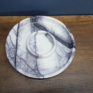 Handcrafted Marble Appetizer Bowl: Snack Serving Tray