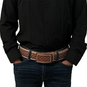 Cinturon Mexicano Piteado charro embroidered belt