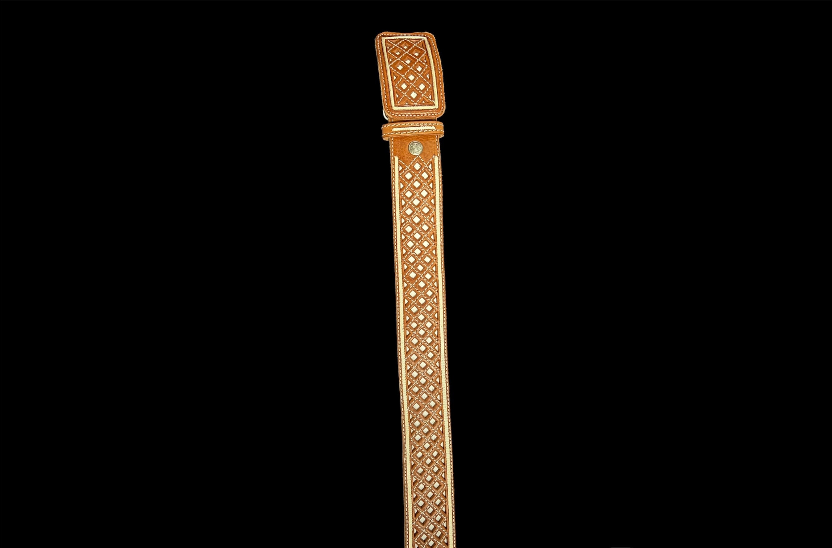 Bracelets d'éperon en cuir occidental outillés à la main / Sangles d