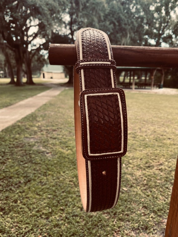 Authentic Mexican Piteado Belt - Etsy display picture 1