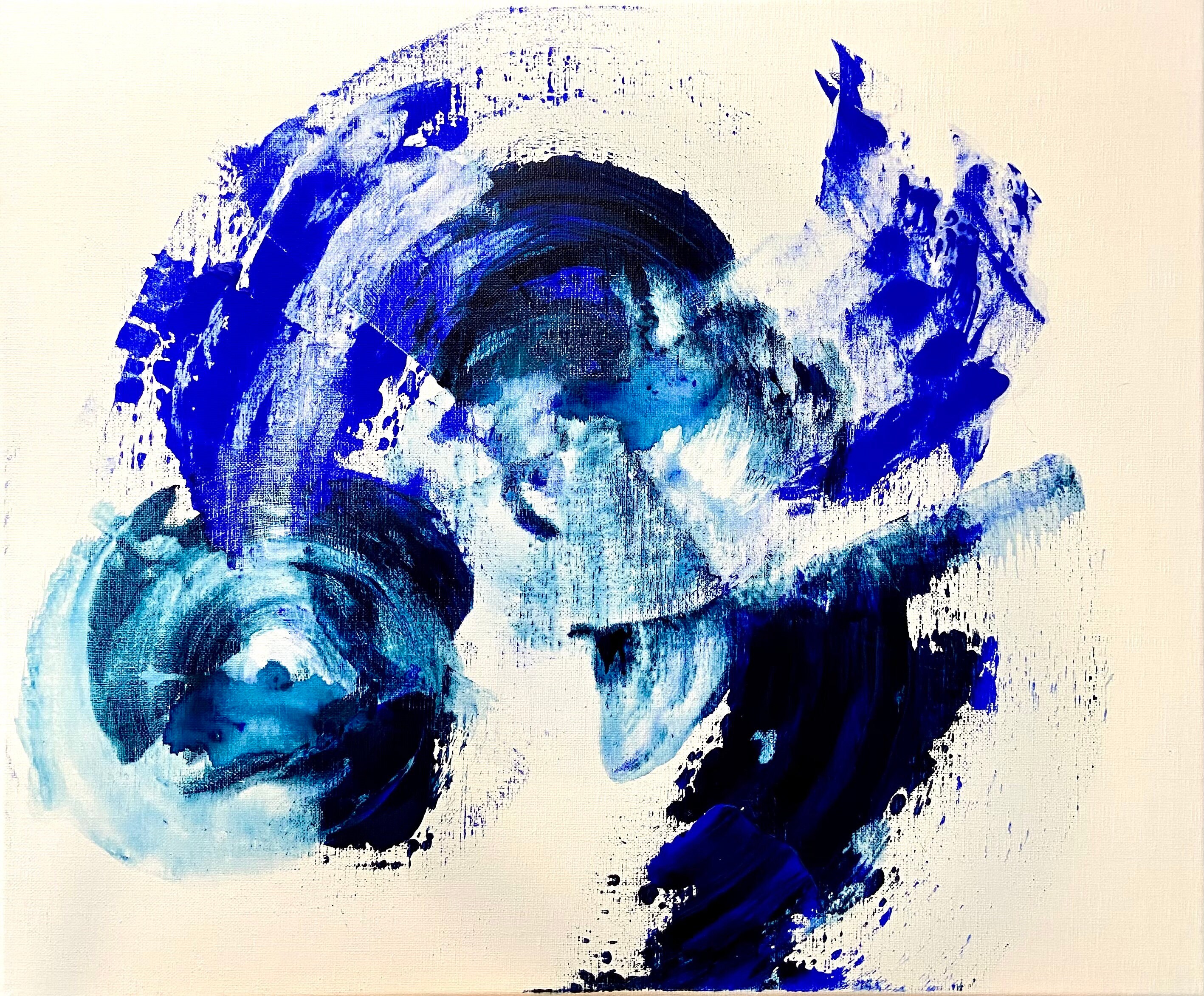 Grand Tableau Abstrait - Peinture Acrylique à Accrocher Décoration Murale Tourbillon