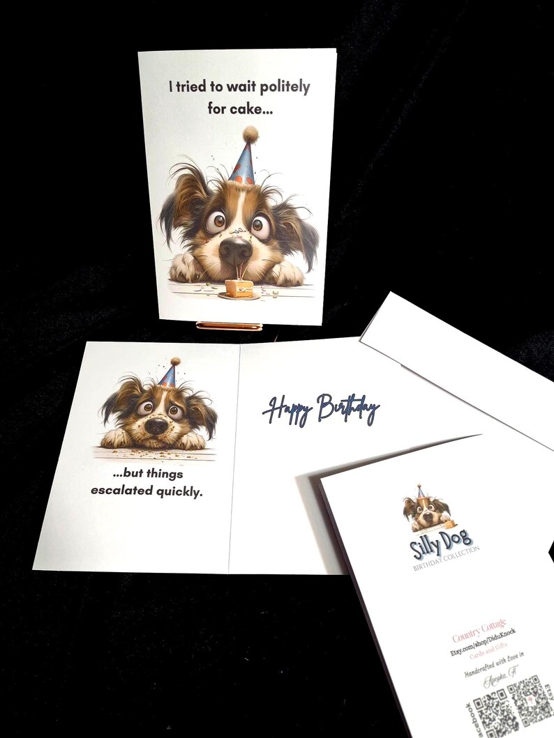 Funny Dog Birthday Card | Silly Puppy Birthday Card | Cute Dog Lover ...