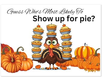 Funny Thanksgiving Card Pie Lover Card Thanksgiving Greeting Card Friendsgiving Card Turkey Card Fall Greeting