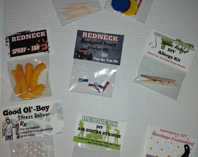 8 Redneck Gag Gift Funny Redneck BBQ Party Gift Favors + 1 FREE Bigfoot ...