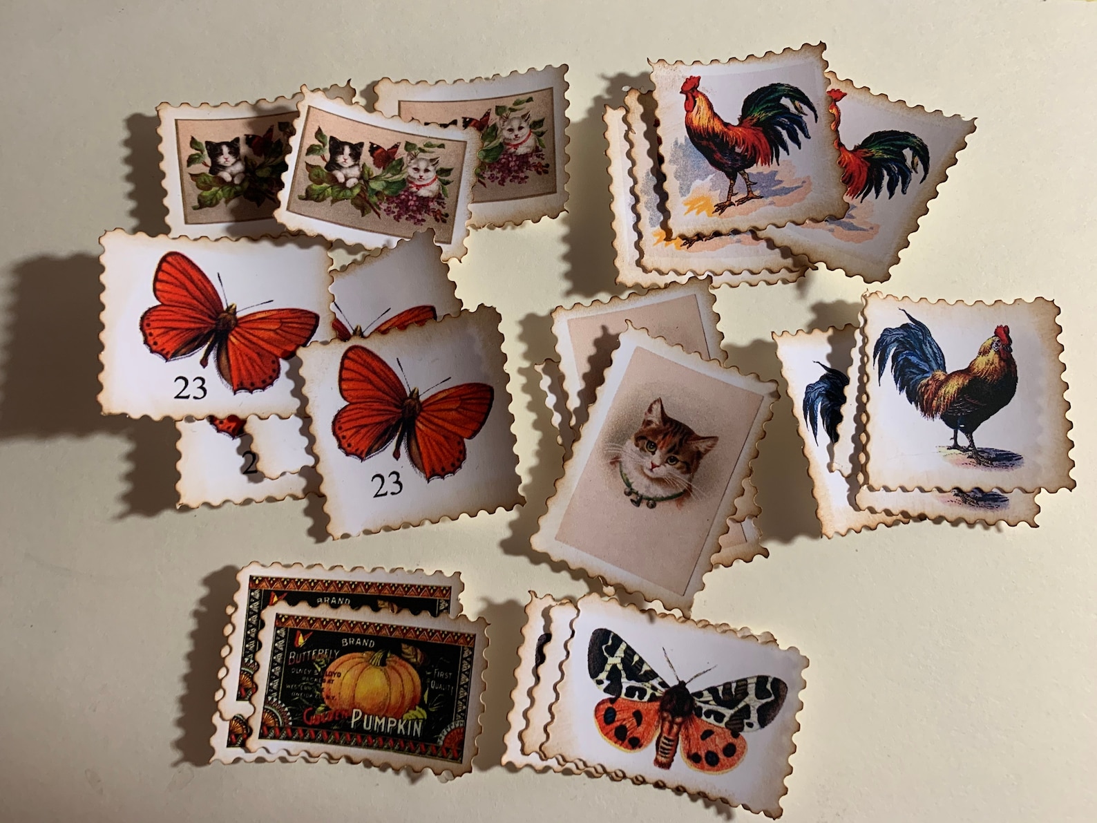 Handmade Faux Stamps Etsy