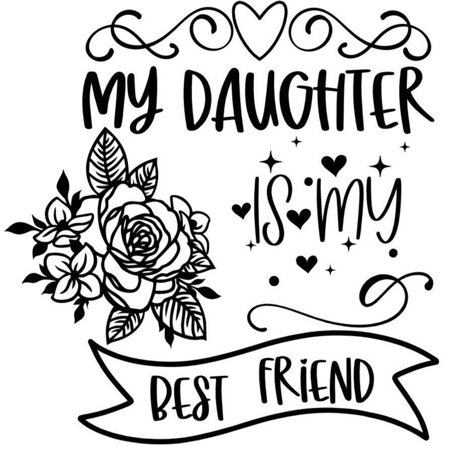 Mom &amp; Daughter Best Friends SVG Design - Etsy