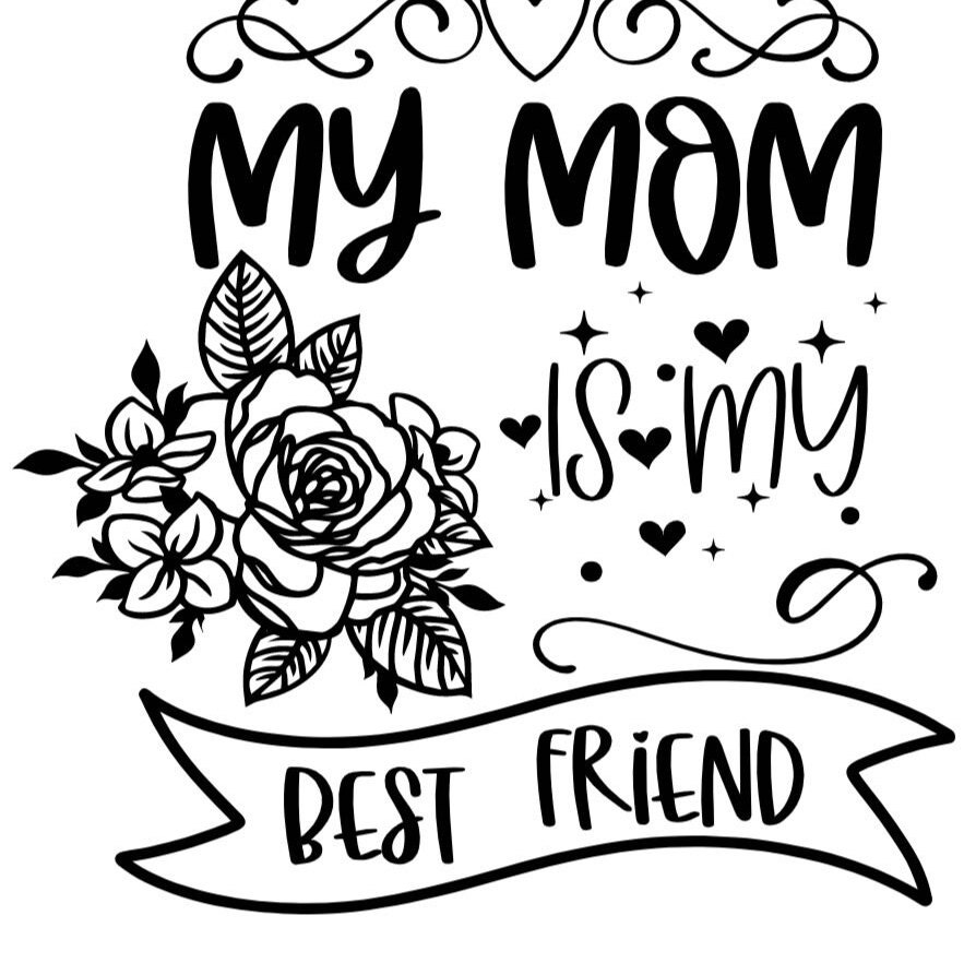 Mom &amp; Daughter Best Friends SVG Design - Etsy