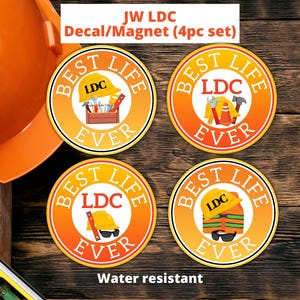 JW LDC Decal/Magnet 4-pc Set