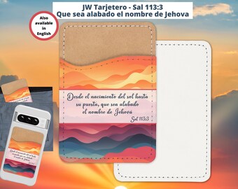 Contact Card Holder - Sal 113:3, Sunset/Sunrise (Spanish)