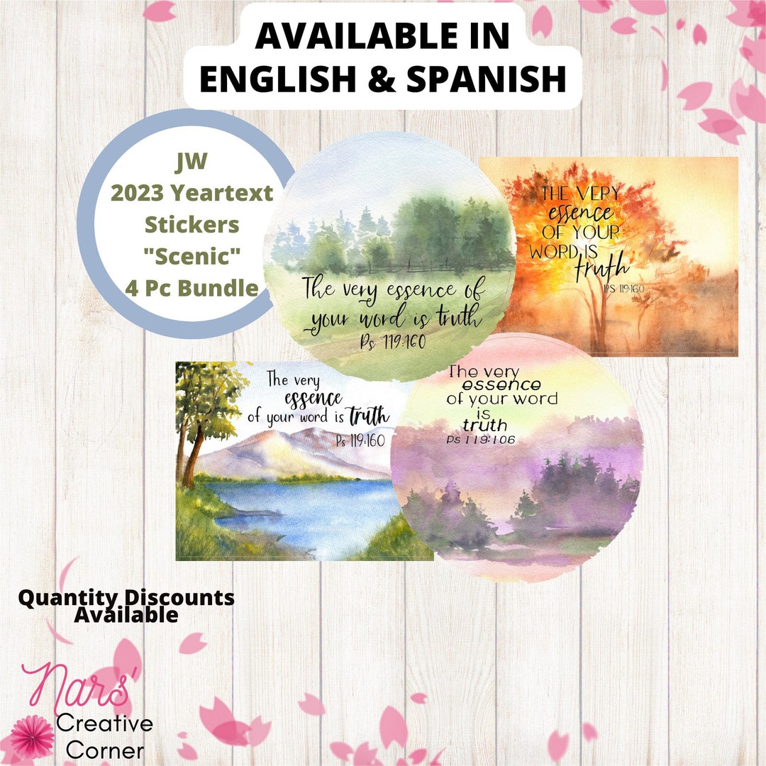 JW Stickers 2023 Yeartext Bundle Landscape Bible Bujo Etsy