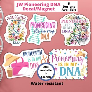 JW Pioneering is in my DNA Decal/Magnet