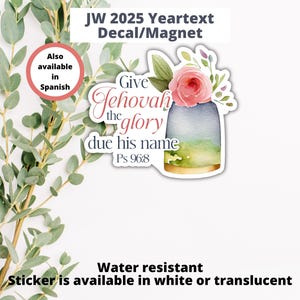 JW 2025 Yeartext Decal/Magnet | Flower Vase