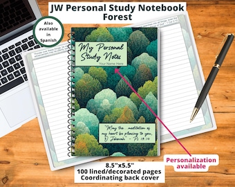 Personalized Study Notebook - Ps 19:14, Forest