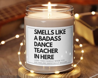 Dance Teacher Gifts, Funny Best Dance Teacher Candle, Dance Teacher Thank You, dance teacher candle