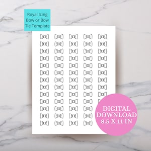 bow tie royal icing transfer, printable, bow icing transfer, bowtie transfer, cookie transfer