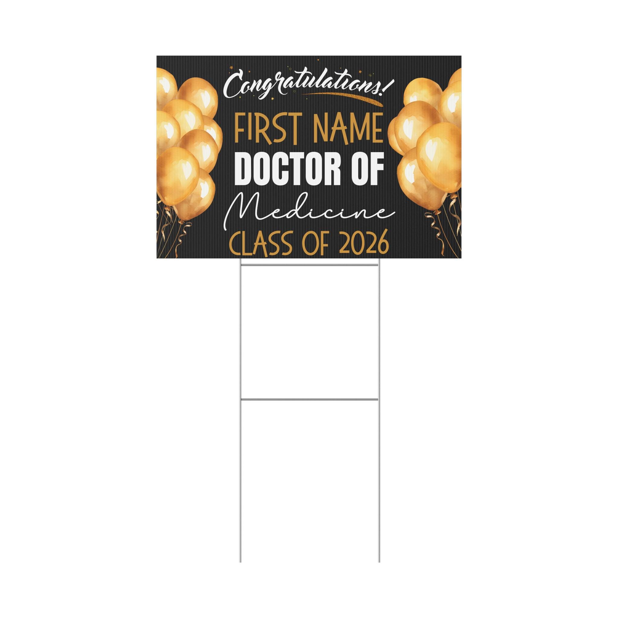Doctor Prom Sign Personalized Doctor of Medicine Graduation Decoration, Medical School ...