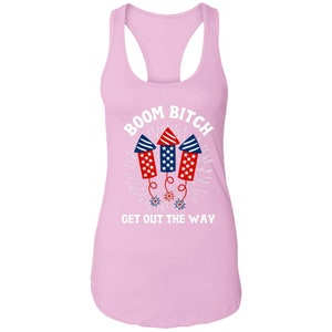 4. Juli Tank Top Shirt für Frauen, 4. Juli Tank Tops, lustige Tank Tops für Frauen, 4. Juli Tank Tops, Boom Bitch Bild 6