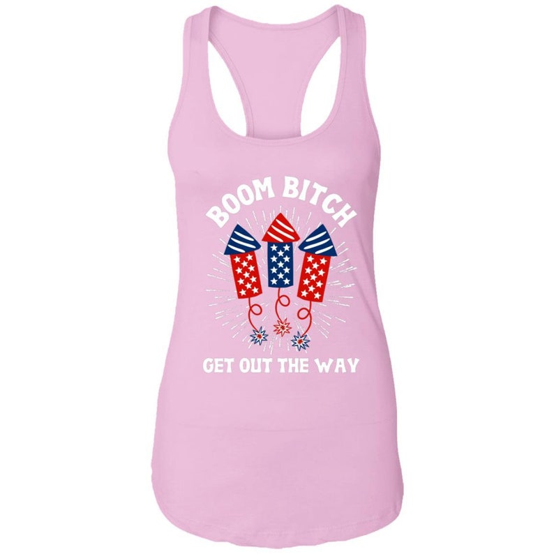 4. Juli Tank Top Shirt für Frauen, 4. Juli Tank Tops, lustige Tank Tops für Frauen, 4. Juli Tank Tops, Boom Bitch Bild 6