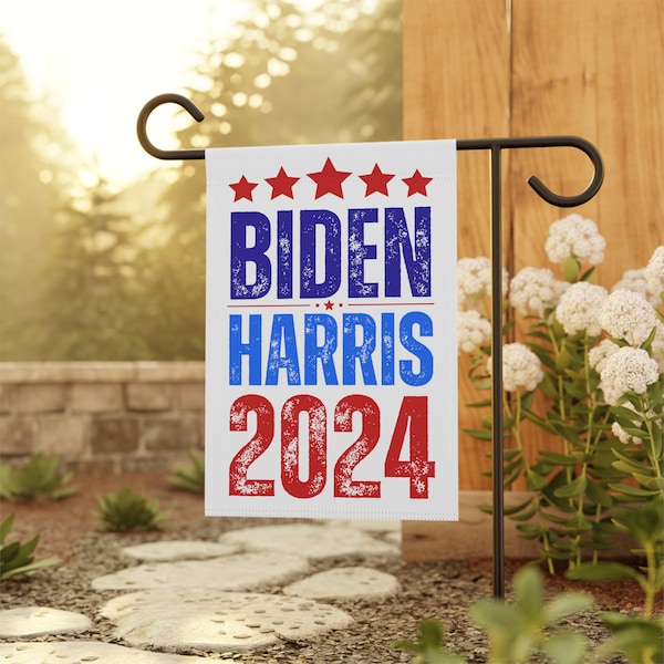 Joe Biden Harris 2024 Yard Sign, Distressed American Political Flag, Presidential Election Banner, Kamala Harris 2024, Vote Democrat Flag 24