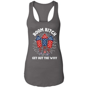 4. Juli Tank Top Shirt für Frauen, 4. Juli Tank Tops, lustige Tank Tops für Frauen, 4. Juli Tank Tops, Boom Bitch Bild 3