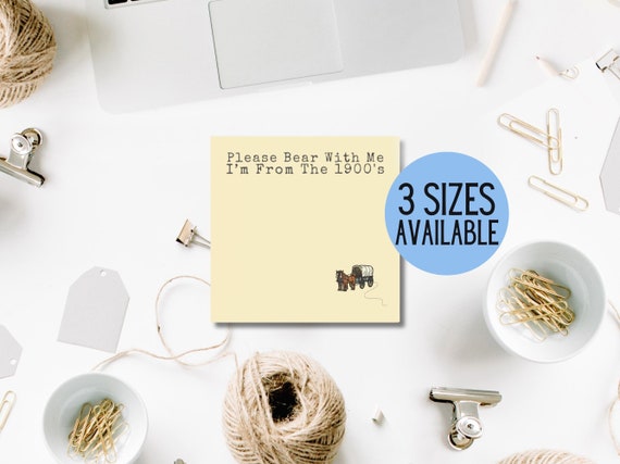 Funny Memo Pad, I'm From The 1900s Sticky Notes, Funny Office Decor Notepad, Stocking Stuffer Adult Men Women Post-it® Note Pads Gag Gift