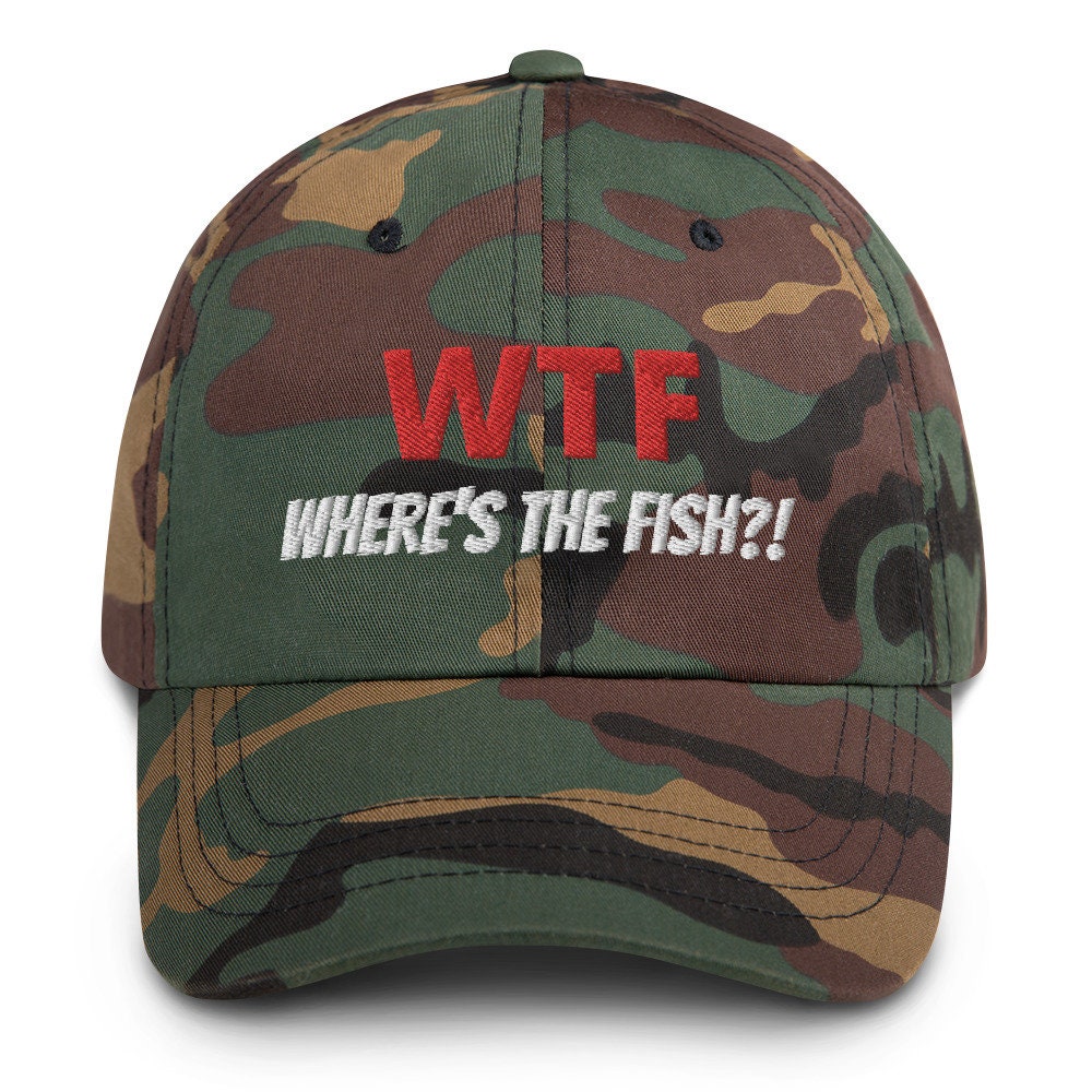 Amazon.co.jp: WTF Wheres The Fish、面白い釣り帽子、釣り