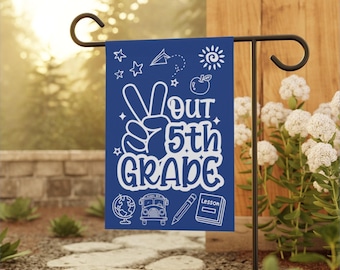 5th Grade Graduation Party Yard Sign For Fifth Grader End Of School Year Promotion Decoration, 5th Year Grad Graduate Lawn Sign Banner 2026