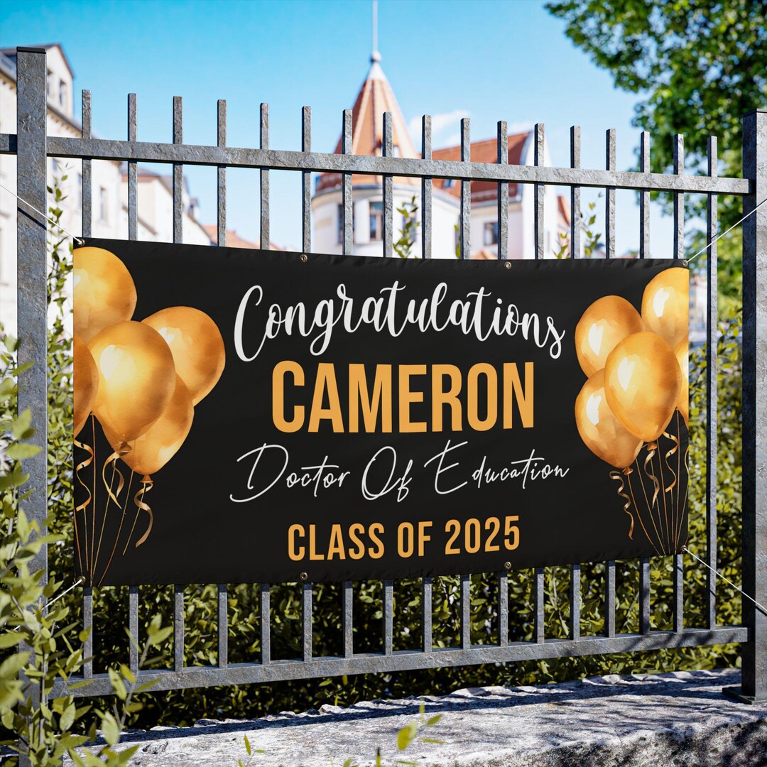 Personalized Doctor of Education EDD Graduation Banner, Custom College ...