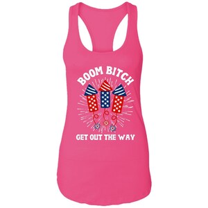 4. Juli Tank Top Shirt für Frauen, 4. Juli Tank Tops, lustige Tank Tops für Frauen, 4. Juli Tank Tops, Boom Bitch Bild 4