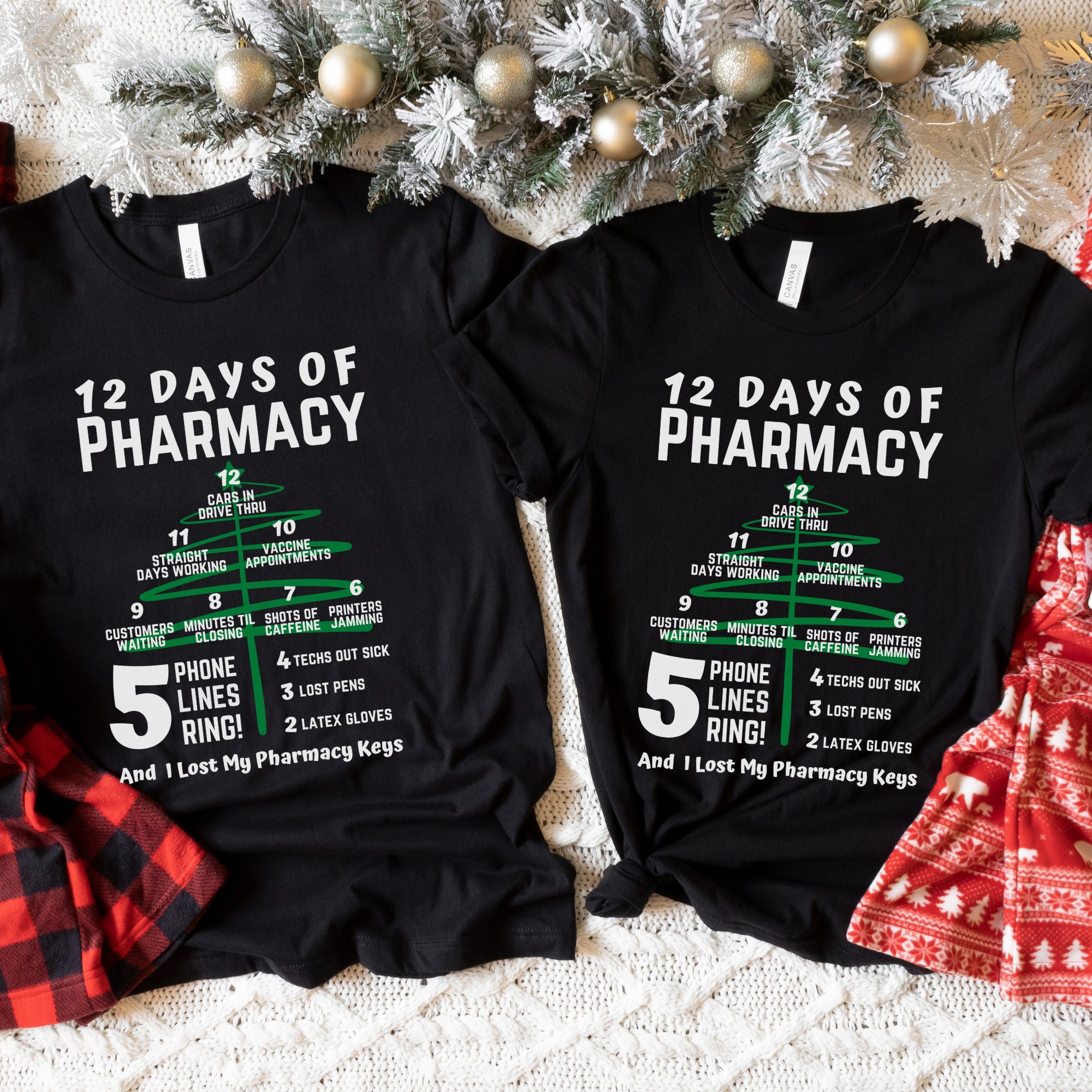 Pharmacy Tech Technician Dog Mom Christmas Gift Idea T-Shirt Pharmacy Tech Technician Dog Mom Christmas Gift Idea T-Shirt