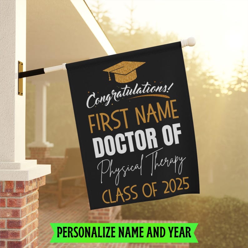 Pt Graduation Doctor of Physical Therapy Graduation Yard Sign, PT Grad Banner Sign ...