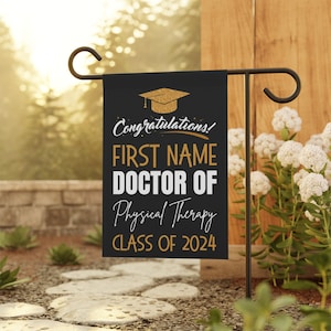 Doctor of Physical Therapy Graduation Yard Sign, PT Grad Banner Sign For Dr of Physical Therapy, New Physical Therapist Graduate 2024 Party