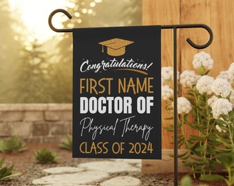 Doctor of Physical Therapy Graduation Yard Sign, PT Grad Banner Sign For Dr of Physical Therapy, New Physical Therapist Graduate 2024 Party