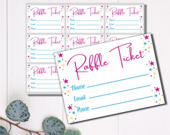 Raffle Ticket Vorlage für Raffle Tickets Druckbare Raffle Ticket Download, Geben Sie ein, um die Event DIY Raffle Tickets Giveaway Vorlage zu gewinnen