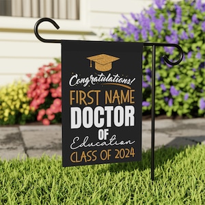 Doctorate of Education Graduation Flag Class of 2024 EDD Graduation Gift For Him Her, Doctor of Education Degree Graduation Party Decoration