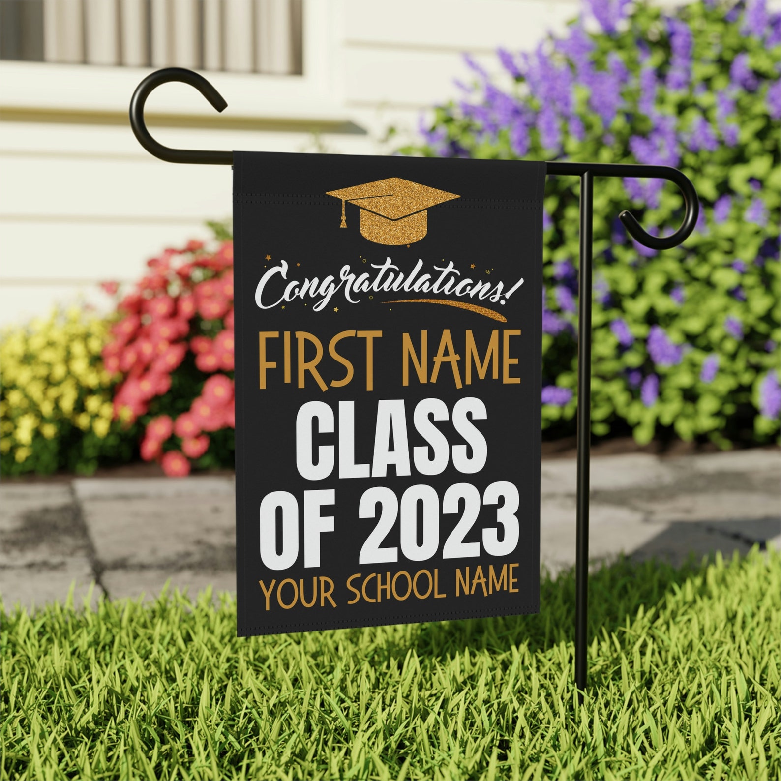 Personalized Graduation Yard Flag 2023 Custom Grad Flag for Etsy